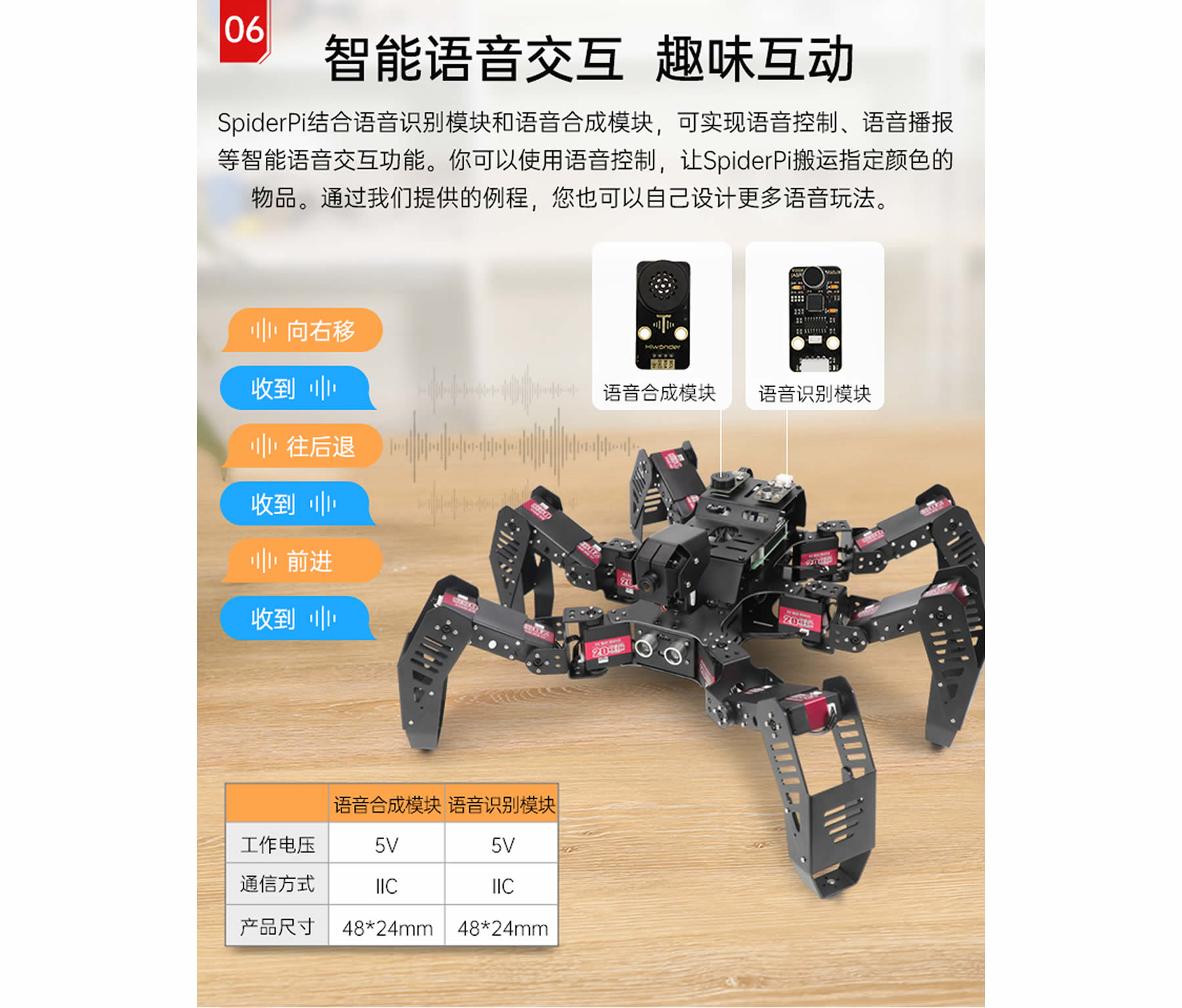 SpiderPi 智能視覺(jué)六足機(jī)器人